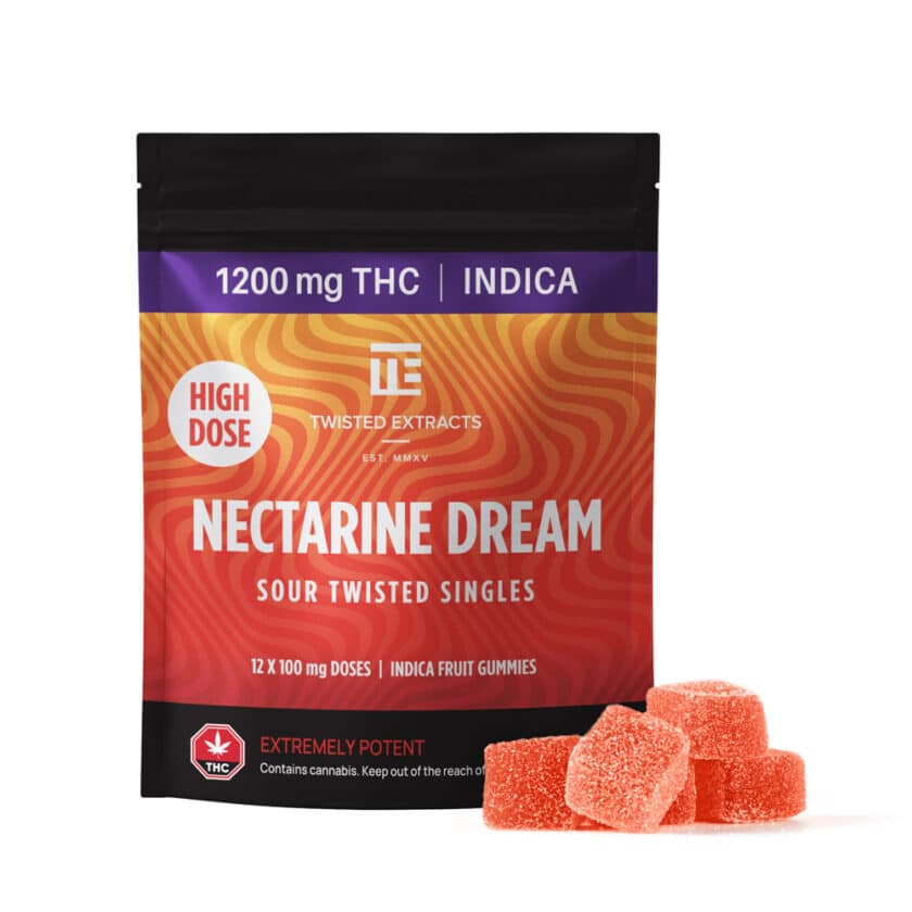 Twisted Extracts Nectarine Dream High Dose Twisted Singles (1200 mg THC, Indica)