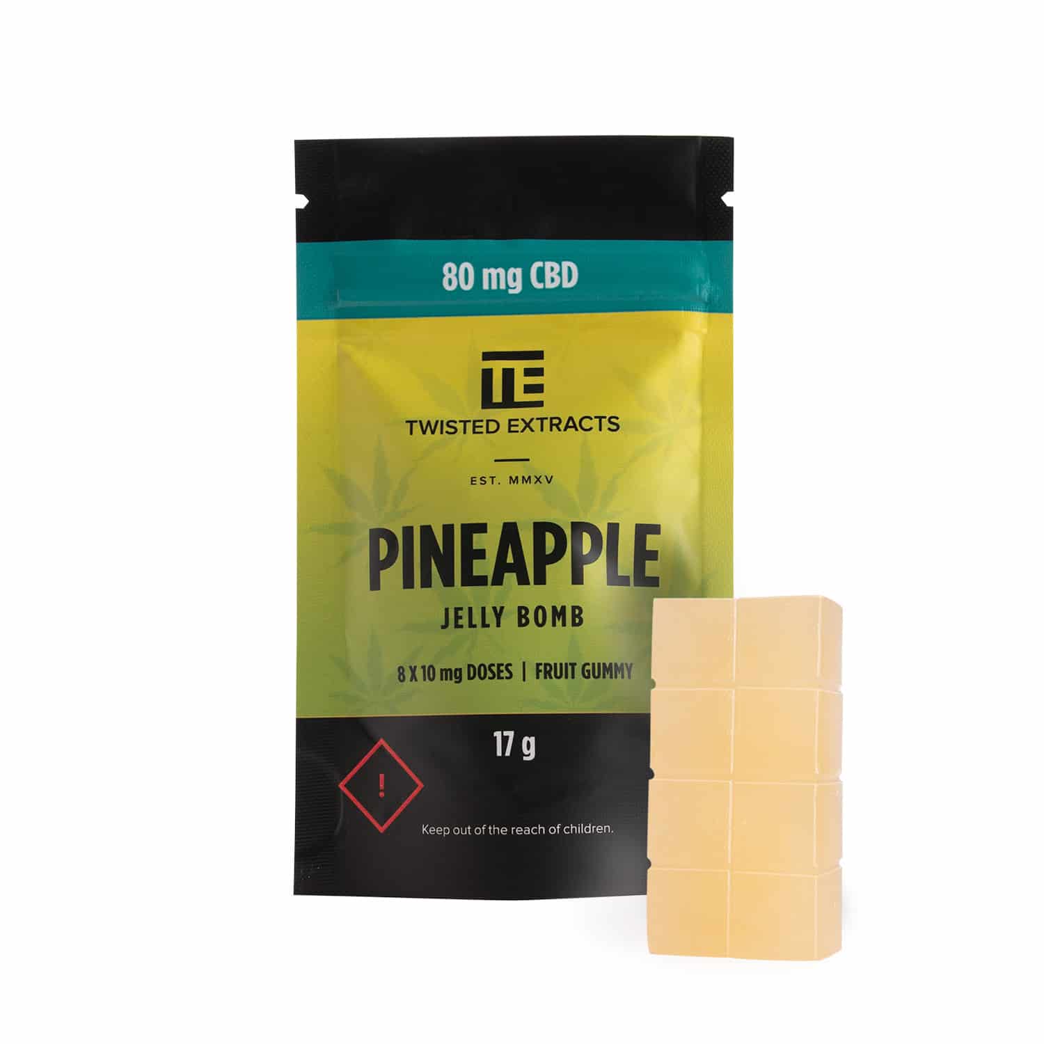 Source photograph: Twisted Extracts Pineapple CBD Jelly Bomb