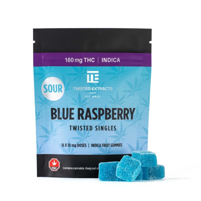 Twisted Extracts Twisted Singles Sour Blue Raspberry (160mg THC, Indica)