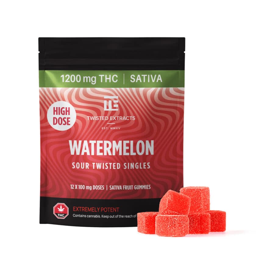 Twisted Extracts Watermelon High Dose Twisted Singles (1200 mg THC)