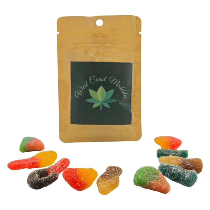 West Coast Medibles High Dose THC Infused Gummies – Multiple Flavours Available (500mg – 1000mg)