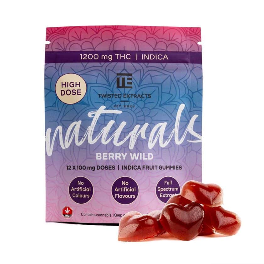 Twisted Extracts Twisted Naturals Cannabis Gummies Berry Wild Flavour Package Front