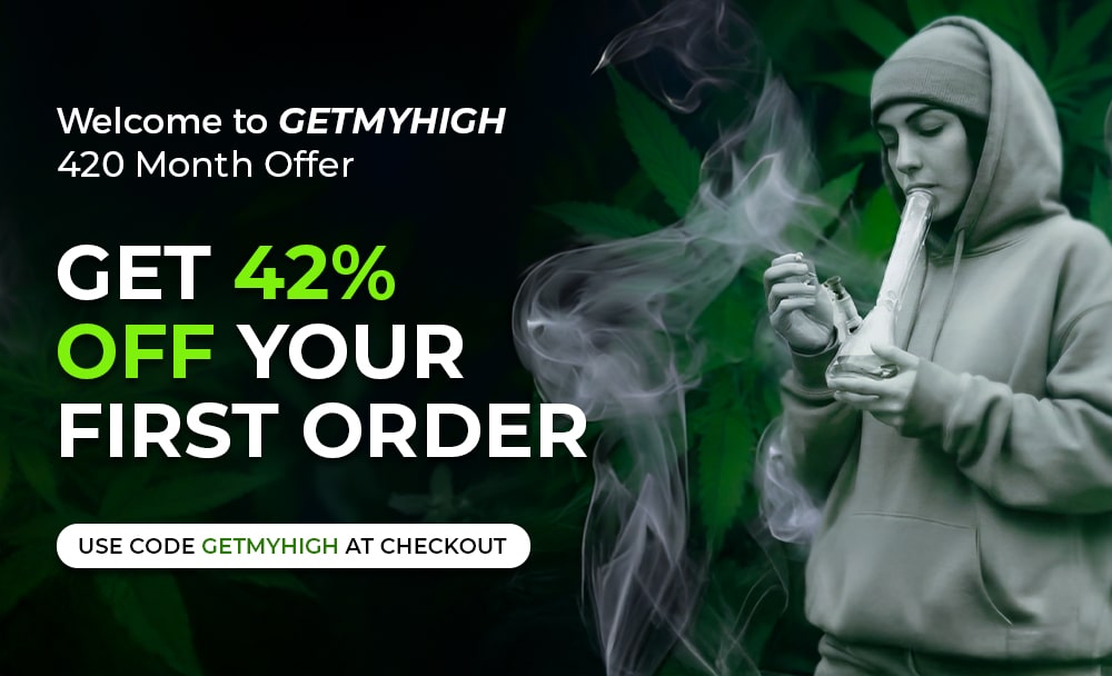 42% off first order using coupon code for april 420 sale